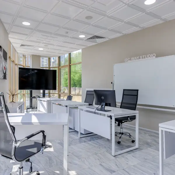 Open plan engineering office
